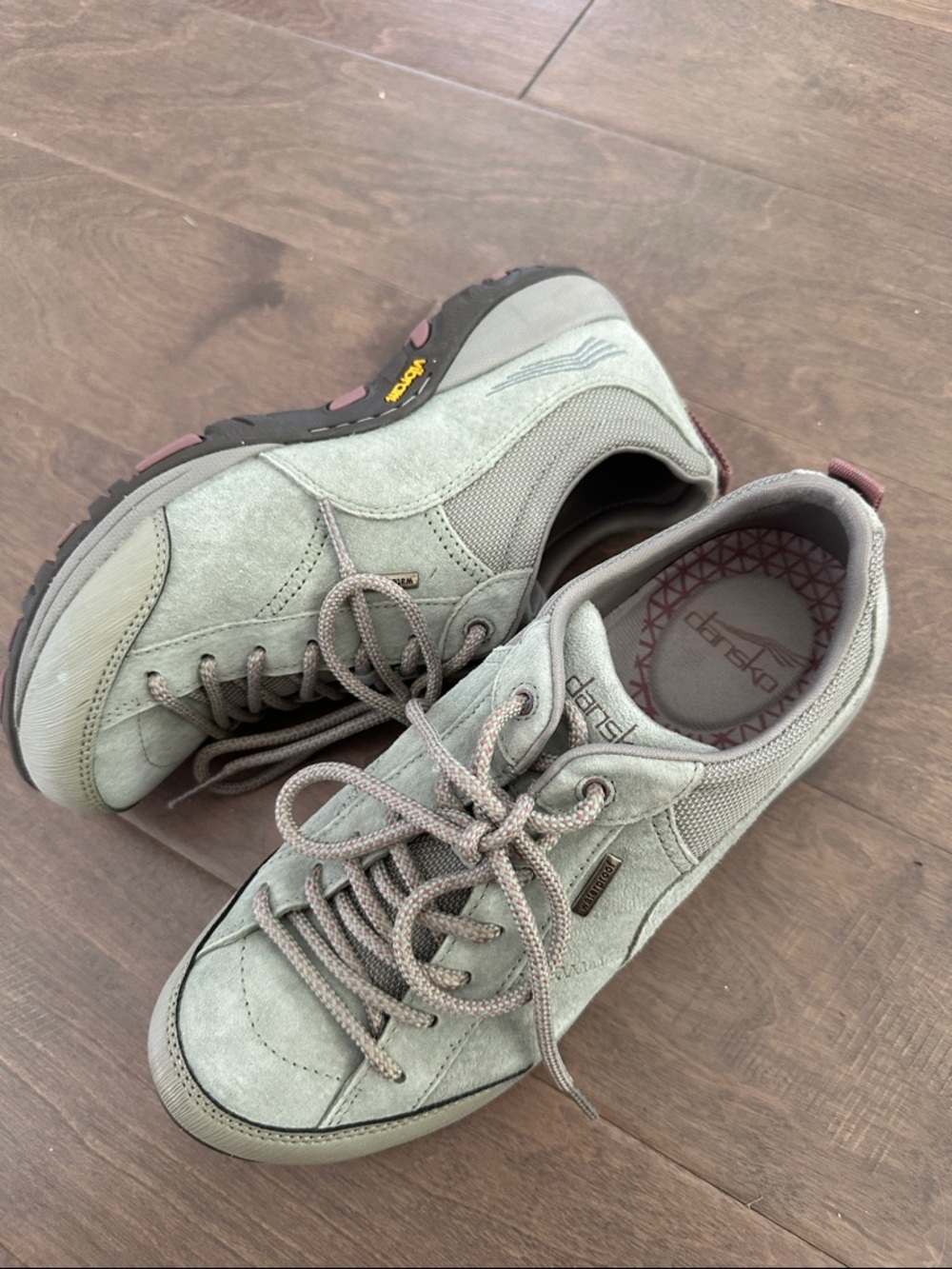 Dansko Paisley Sage Suede Lace-Up Waterproof Shoes